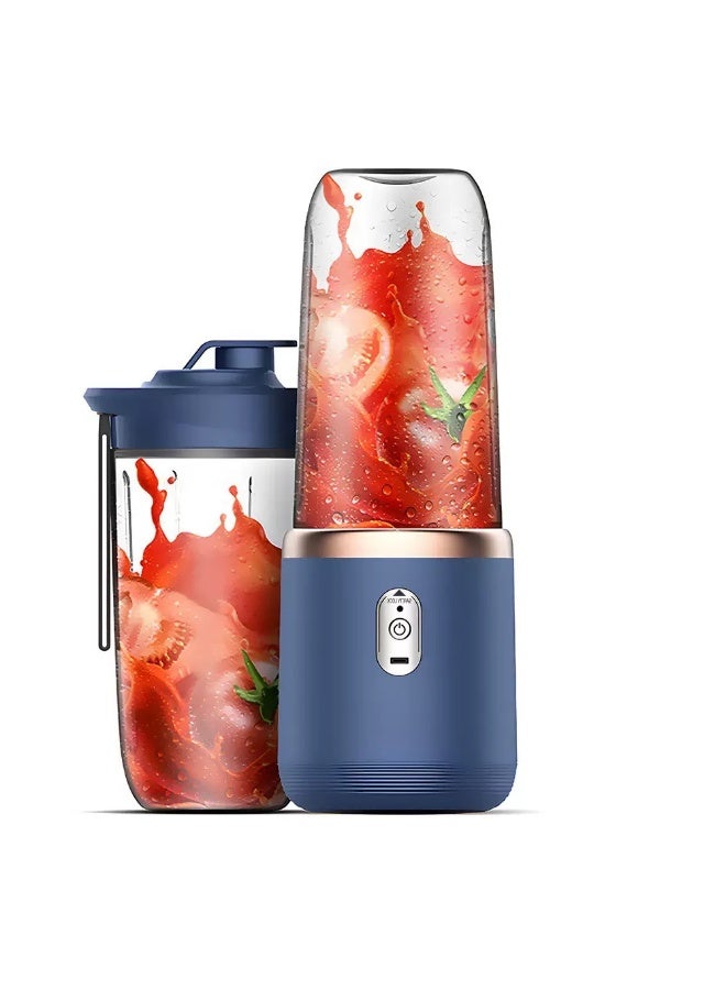 وينماكس خلاط وعصارة كهربائية صغيرة محمولة قابلة لإعادة الشحن عبر منفذ USB بسعة 400 مل، لتحضير العصائر الطازجة في المنزل - Image 3